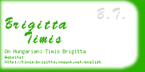 brigitta timis business card